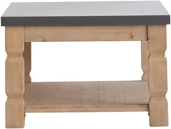 NicBex Coffee Table Wooden Coffee Table with Storage Rectangle Center Tables with Bottom Shelf Dining Table for Living Room, Dining Room, Office, and Bedroom,47.8" W, Brown+Gray - LeafyLoom