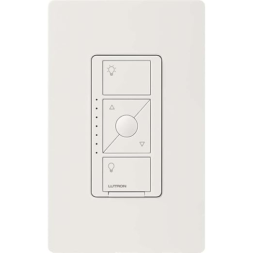 Lutron Caseta Original Smart Dimmer Switch ELV+ (Lutron Hub Required), 250W LED, Single-Pole/3-Way, Neutral Required, PD-5NE-LA, Light Almond Lutron