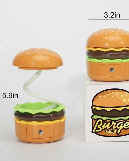 Cute Desk Lamp,Table lamp,Night Lights,Hamburger Small Night lamp,Desk Accessories, Room Decor for Boys Girls Gifts, Yellow, SY-KD300 - LeafyLoom