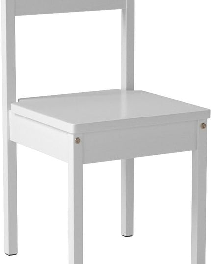 Amazon Basics Solid Wood Kids Activity Chair Set, 23.8-Inch Height - 2-Pack, White - LeafyLoom