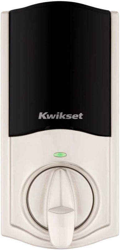 Kwikset Home Connect 620 Smart Lock Deadbolt with Z-Wave Technology, Works with Ring Alarm, Samsung Smartthings and More, Z-Wave Hub Required, Traditional Design in Satin Nickel Kwikset