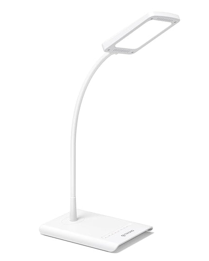TROND LED Desk Lamp for Home Office, 3 Color Modes 7 Brightness, Dimmable Table Lamp, Eye Caring Reading Light, Gooseneck, Touch Control, 900LM Bright Desk Light for Study Task Dorm Room Essentials - LeafyLoom