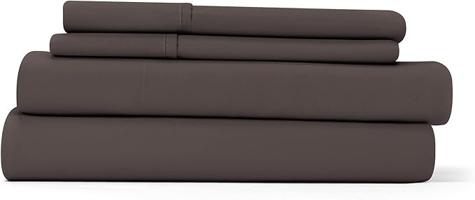 Linen Market Bed Sheets for Queen Size Bed (Chocolate) - Sleep Better Than Ever with These Soft and Cooling Queen Sheets - Deep Pocket Fits 16" Thick Beds - 4 Piece Queen Sheet Set - LeafyLoom