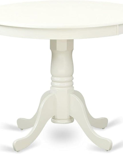 East West Furniture Kitchen Table, 36x36 Inch, ANT-LBK-TP - LeafyLoom