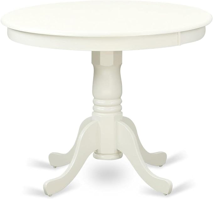 East West Furniture Kitchen Table, 36x36 Inch, ANT-LBK-TP - LeafyLoom