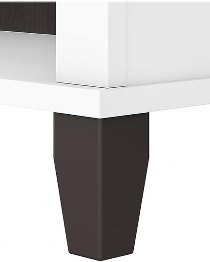 Bush Furniture Somerset 5-Shelf 65-inch H Bookcase, Storm Gray/White (WC81065) - LeafyLoom