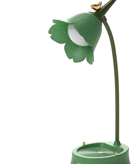 LED Desk Lamp Cordless Table Light Adjustable Gooseneck Dimmable Touch Rechargeable Battery Eye-Caring Night Light for Kids College Dorm Bedroom Reading (Green) - LeafyLoom