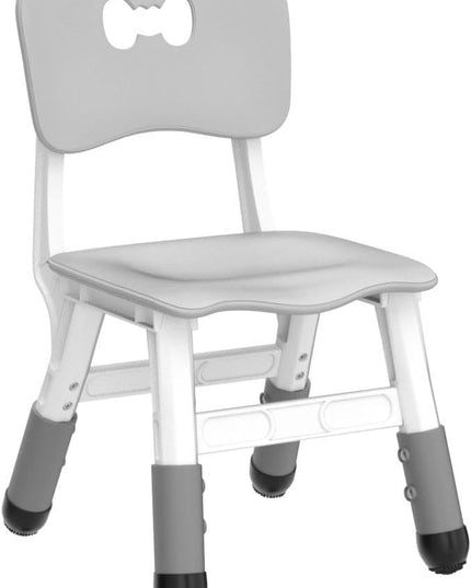 Adjustable Kid Chairs Indoor 3 Level Adjustable Suitable for Children Age 2-6. Maximum load-bearing 220LBS Suitable for Family Classroom and Nursery Child Seat Set (2-Pack-Grey) - LeafyLoom