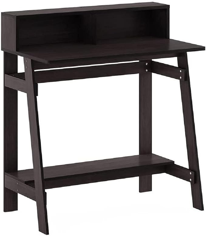 Furinno Simplistic A Frame Computer Desk, Dark Walnut - LeafyLoom