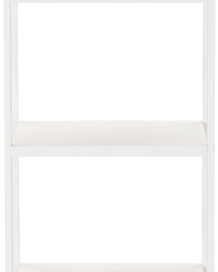 Household Essentials Jamestown Narrow 5 Shelf Open Storage Bookshelf Scandinavian White and White Metal - LeafyLoom