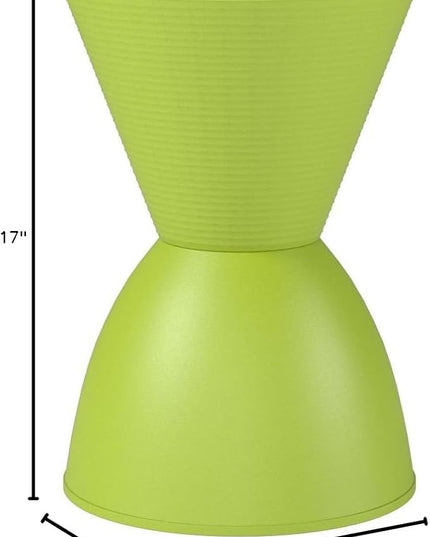 Modway Haste Contemporary Modern Hourglass Accent Stool in Green - LeafyLoom