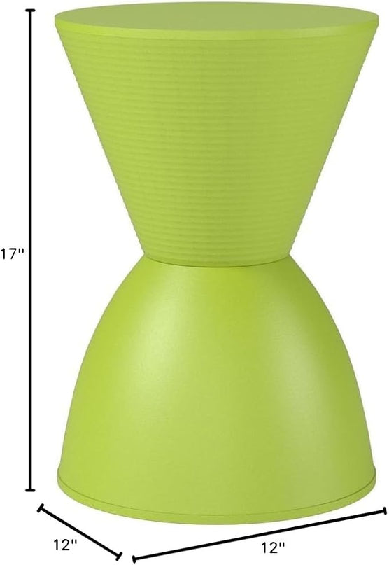 Modway Haste Contemporary Modern Hourglass Accent Stool in Green - LeafyLoom