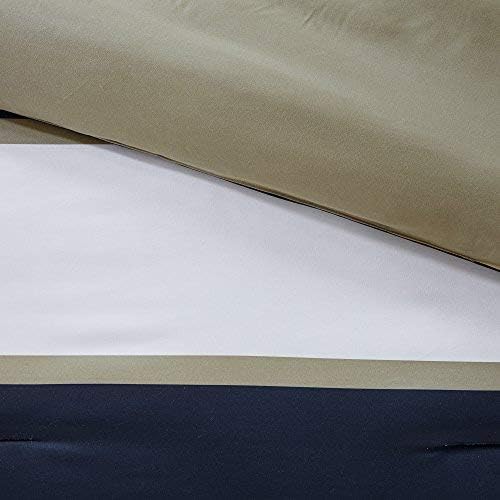 Comfort Spaces Casual Comforter Set Sporty Design, Vibrant Color, Active Lifestyle Boys Bedroom Décor, All Season Soft Microfiber Bedding Set, Decorative Pillow, Sham Blue/White Queen 4 Piece - LeafyLoom
