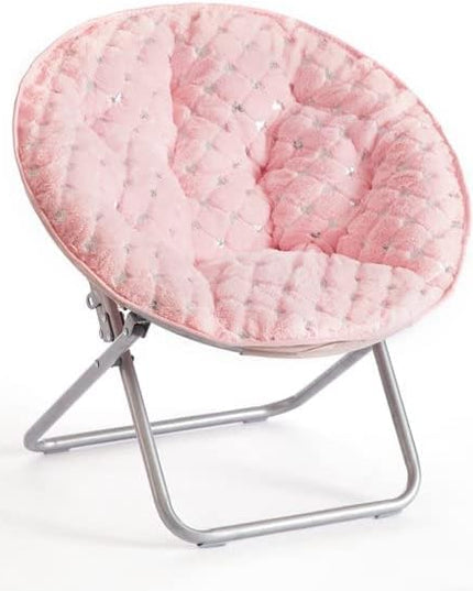 Heritage Kids Sequin Saucer Chair, Pink - LeafyLoom