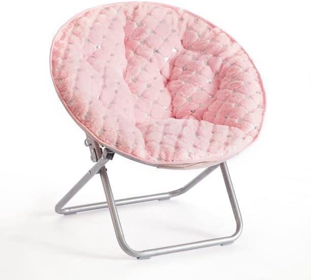 Heritage Kids Sequin Saucer Chair, Pink - LeafyLoom