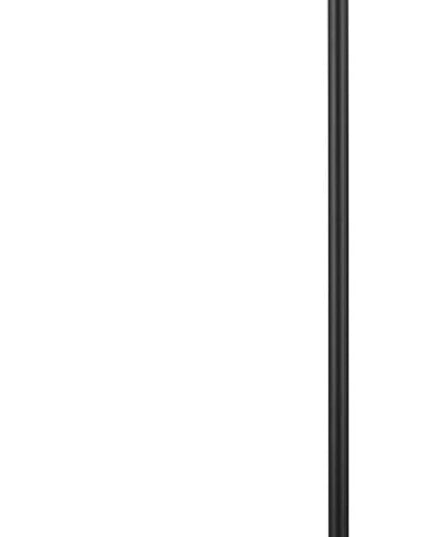 Globe Electric 61000059 62" Floor Lamp, Matte Black, Matte Brass Accents, On/Off Rotary Switch on Socket, Floor Lamp for Living Room, Floor Lamp for Bedroom, Home Office Accessories - LeafyLoom