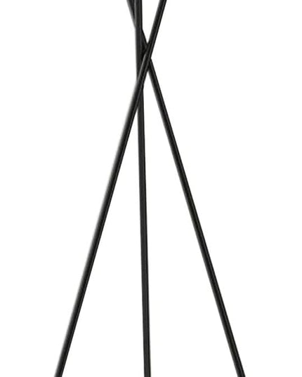 Brightech Jaxon LED Floor lamp, Modern Lamp for Living Rooms & Offices, Tall Lamp with Contemporary Drum Shade, Gold Tripod Standing Lamp for Bedroom Reading, Great Living Room Decor - Black - LeafyLoom