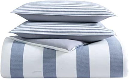 Nautica - King Size Comforter Set, Cotton Reversible Bedding with Matching Shams, Mediterranean Inspired Home Decor for All Seasons (Fairwater Blue, King) - LeafyLoom