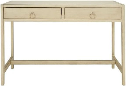 SAFAVIEH Home Collection Esther Antique White 2-Drawer Desk, Medium - LeafyLoom