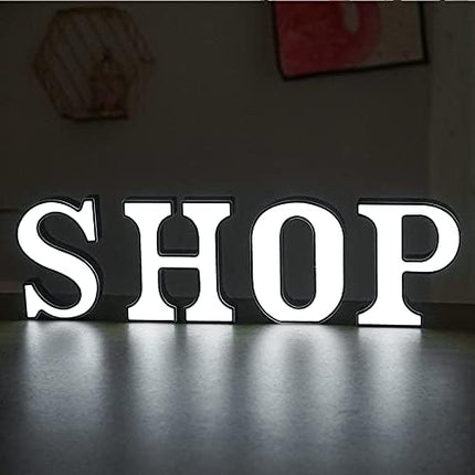 LED Marquee Letter Lights-DIY Marquee Lights up Letter Signs, Dual DC Interface Upgrade Multi-Letter Connection, 26 Alphabet Signs for Wedding, Birthday, Party， Bar Decoration (S) - LeafyLoom