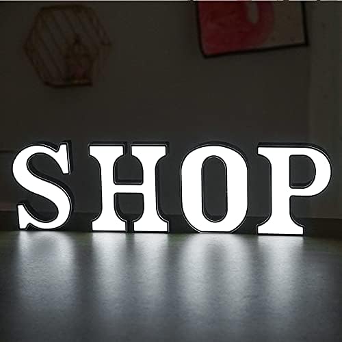 LED Marquee Letter Lights-DIY Marquee Lights up Letter Signs, Dual DC Interface Upgrade Multi-Letter Connection, 26 Alphabet Signs for Wedding, Birthday, Party， Bar Decoration (S) - LeafyLoom