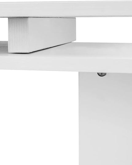 NicBex Kimberly-DW-00211-LWJ Home Office Desks, 55"x47.25"x30.75", White - LeafyLoom