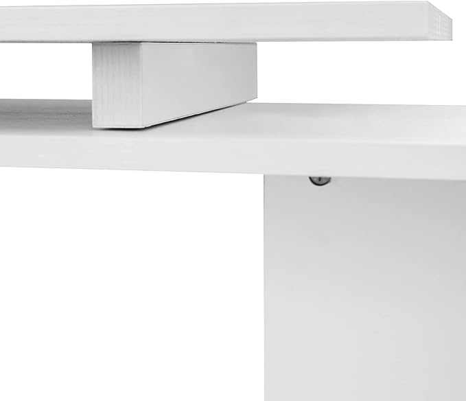 NicBex Kimberly-DW-00211-LWJ Home Office Desks, 55"x47.25"x30.75", White - LeafyLoom