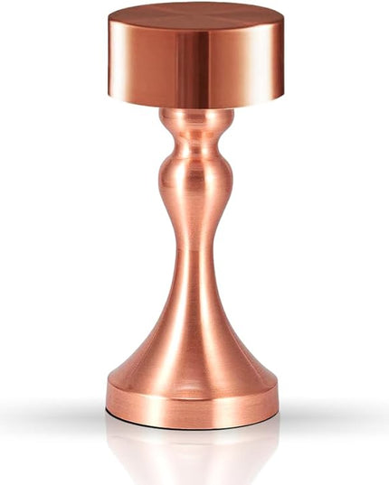 Portable Metal Desk Lamp, Cordless Metal LED Table Lamp,3 Color Touch Control Rechargeable Lamp,3-Levels Brightness Room Decor Desk Lamp,Bedside Lamp,Dining Room Lamp (Rose Gold) - LeafyLoom