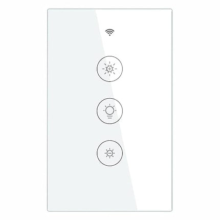 MOES WiFi RF Smart Light Dimmer Switch, Smart Life/Tuya APP Relay Status Backlight Switch Off RF Remote Control Voice Compatible with Alexa Google Assistants, White Touch MOES