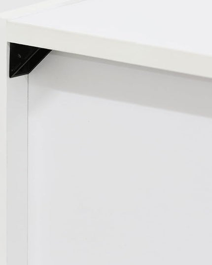 Furinno Luder Bookcase / Book / Storage , 5-Tier, White / Light Blue - LeafyLoom