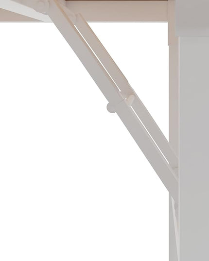 Need Office Computer Desk - 47.2L Sturdy and Heavy Duty Folding Laptop Table,Writing Table/Home Office Desk/Sewing Table,No Assembly Required,Teak&White AC5BW-120-ND - LeafyLoom