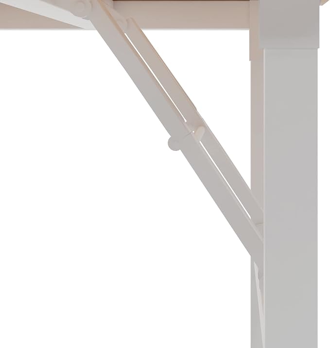 Need Office Computer Desk - 47.2L Sturdy and Heavy Duty Folding Laptop Table,Writing Table/Home Office Desk/Sewing Table,No Assembly Required,Teak&White AC5BW-120-ND - LeafyLoom