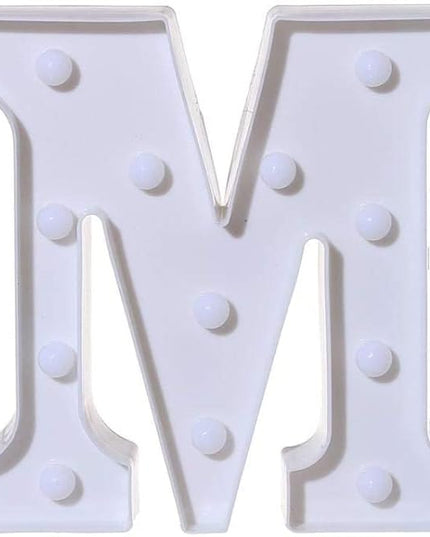 LED Marquee Letter Lights Sign 26 Alphabet Light Up Letters Sign for Night Light Wedding Birthday Party Battery Powered Christmas Lamp Home Bar Decoration (M) - LeafyLoom