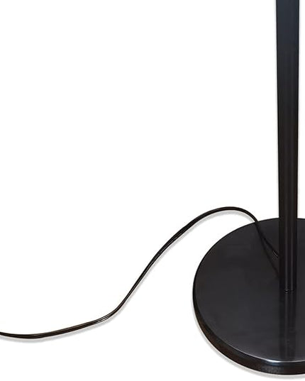 Modern K9 Clear Glass Crystals Floor Lamp with 3 LED Bulbs, Crystal & Glass 3-Lights Black Standing Light, Reading Corner Lamp for Living Room Bedroom - LeafyLoom