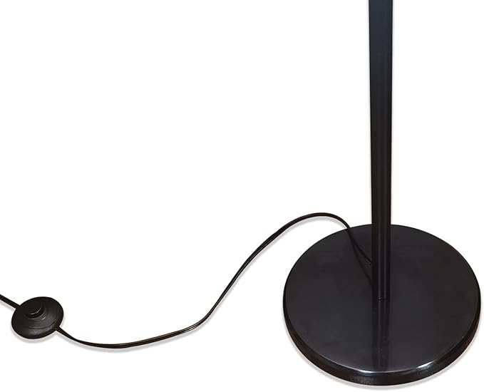 Modern K9 Clear Glass Crystals Floor Lamp with 3 LED Bulbs, Crystal & Glass 3-Lights Black Standing Light, Reading Corner Lamp for Living Room Bedroom - LeafyLoom