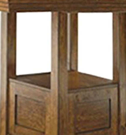 Signature Design by Ashley Ralene Traditional 36" Counter Height Dining Room Extension Table, Medium Brown - LeafyLoom
