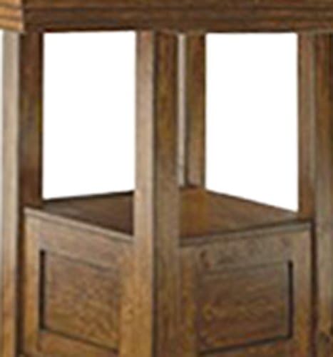 Signature Design by Ashley Ralene Traditional 36" Counter Height Dining Room Extension Table, Medium Brown - LeafyLoom