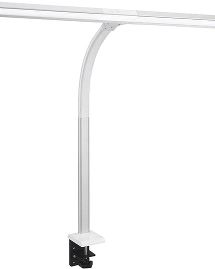 PHIVE LED Task Lamp, 20 Watt Super Bright Desk Lamp with Clamp, Dimmable Gooseneck Monitor Lamp(4 Color Modes, 5-Level Dimmer, Memory Function, Highly Adjustable Office Light/Workbench Lamp) Silver - LeafyLoom
