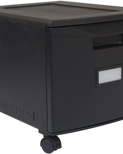 Storex 61264B01C File Cabinet, 1-Pack, Black - LeafyLoom