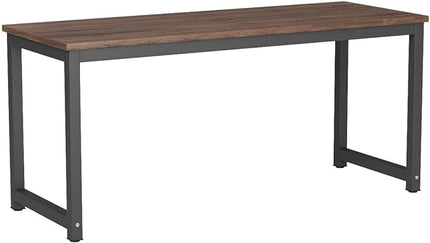 Tribesigns Computer Desk, 63 inch Large Office Desk Computer Table Study Writing Desk Workstation for Home Office, Rustic Brown - LeafyLoom