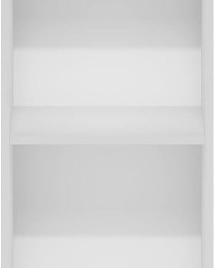 Furinno Luder Shelf Bookcase with 1 Door Storage Cabinet, White - LeafyLoom