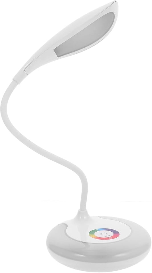 LED Gooseneck Desk Lamp, Office Desktop Lamp 3 Dimming Level, Touch Control, Battery Charging Table Lamp Adjustable Study Desk Lamp, Energy Saving Lamp Reading Light - LeafyLoom