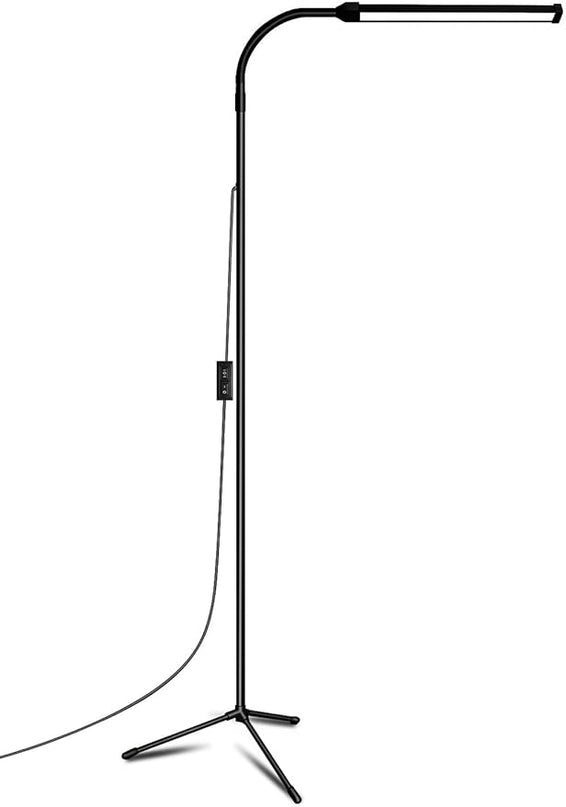 EBEST Led Floor Lamp for Eyelash Extensions Craft Task Lamps Floor Standing light Adjustable Gooseneck Dimmable lash Light LED Lamp for eyelash Facial Spa Salon Makeup - LeafyLoom