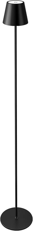 KDG Modern Cordless Floor Lamp, Portable LED Corner Stand Lamp, 5000mAh Battery Operated, Stepless Dimmable Adjustable Height lighting for Living room, Bedroom, Outdoor, Office, Night Light(Black) - LeafyLoom