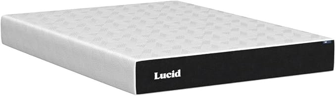 Lucid 8 Inch Queen Mattress - Plush Gel Memory Foam Mattress – Bamboo Charcoal Foam –Gel Infused- Hypoallergenic Foam Mattress - LeafyLoom