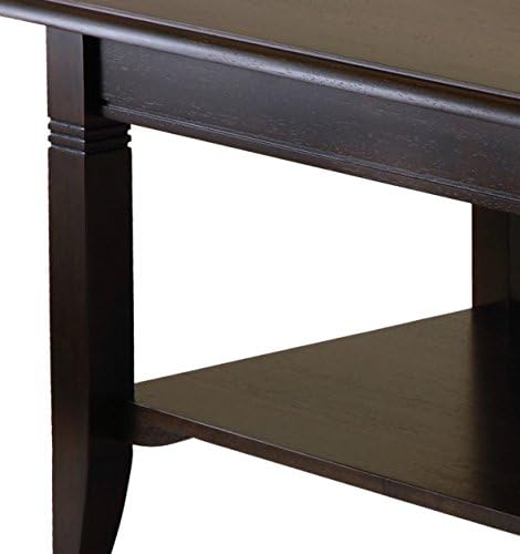 Winsome Nolan 18.03-inch x 37-inch x 21.02-inch Composite Wood Coffee Table, Cappuccino (40237) - LeafyLoom