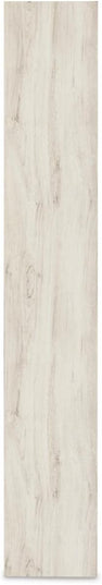 Signature Design by Ashley Bellaby Farmhouse Pier with 3 Adjustable Shelves, Whitewash - LeafyLoom