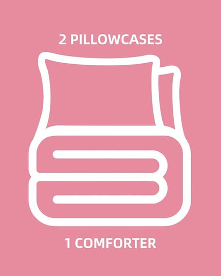 Btargot 3 Piece Pink Butterfly Girls Kids Adults Full Size Comforter Set, Lightweight Soft All Season Bedding Set with 2 Pillowcases - LeafyLoom