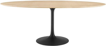 Modway Lippa Dining Table, 78", Black Natural - LeafyLoom