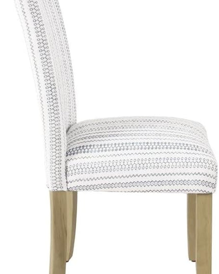 HomePop Classic Parsons Dining Chairs, Pack of 2, Blue Farmhouse Stripe - LeafyLoom